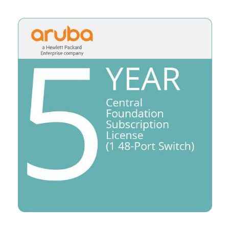 Aruba Q9Y80AAE Central Foundation 6300 & 3800 Series Switch License (5-Year, 1 Switch)