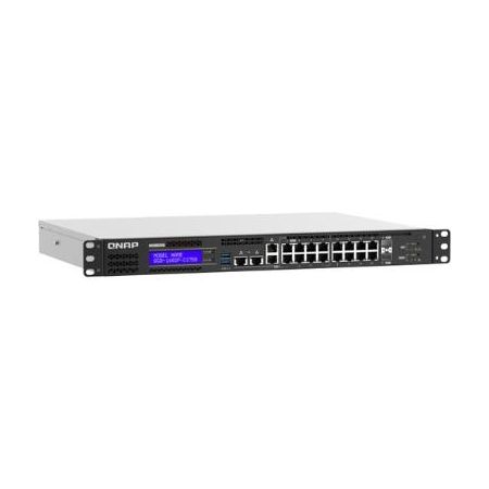 QNAP QGD-1602P-C3558-8G-US 16-Port Multi-Gigabit PoE++ Compliant Managed Switch & NAS Enclosure with SFP+