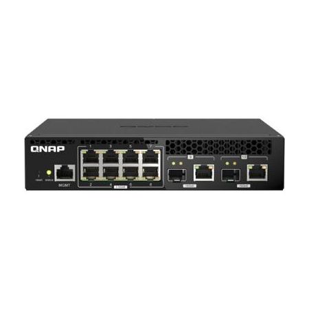 QNAP QSW-M2108R-2C-US 8-Port Managed Switch with SFP+ (Half-Rack)