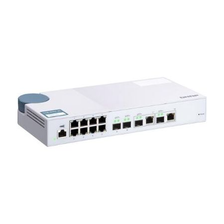 QNAP QSW-M408-2C-US 12-Port Gigabit Managed Switch with 10G SFP+ & Combo Ports