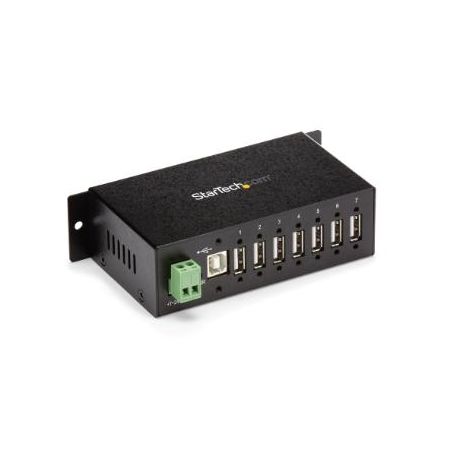 StarTech 7 Port USB 2.0 Hub (USB-A) - Metal Industrial Hub - ESD/Surge - ST7200USBM