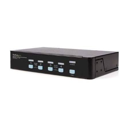 StarTech 4-Port High Resolution USB DVI Dual Link KVM Switch with Audio (Black) - SV431DVIUAHR