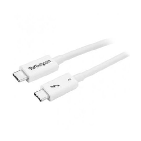 StarTech 1.6ft (50cm) Thunderbolt 3 Cable, 40Gbps, 100W PD, 4K/5K Video, Thunderbolt-Certified - TBLT34MM50CW