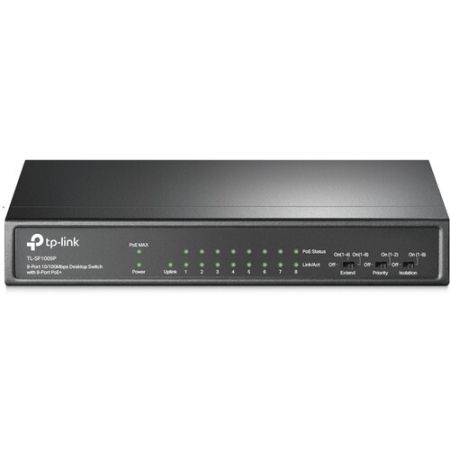 TP-Link TL-SF1009P 9-Port 10/100 Mb/s PoE+ Compliant Unmanaged Switch