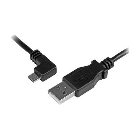 StarTech Left-Angle Micro-USB to USB Charge & Sync Cable (3') - USBAUB1MLA