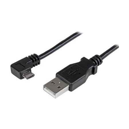 StarTech Right-Angle Micro-USB to USB Charge & Sync Cable (3') - USBAUB1MRA