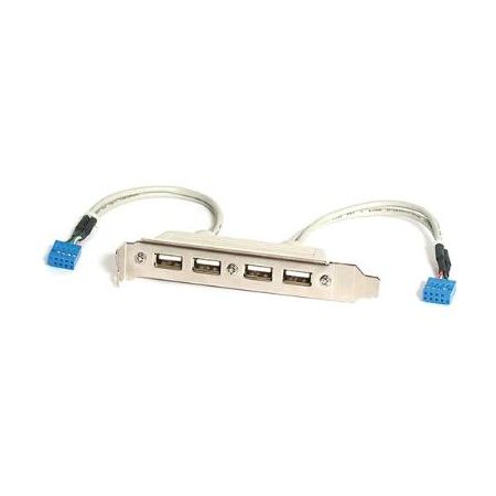 StarTech 4-Port USB A Female Slot Plate Adapter - USBPLATE4