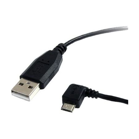 StarTech USB 2.0 Type-A Male to Left-Angle Micro-USB Male Cable (1') - UUSBHAUB1LA